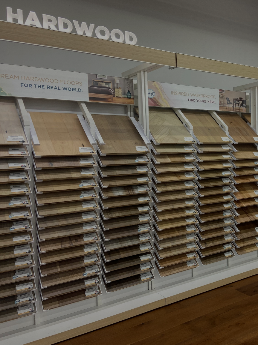 Beautiful Hardwood Showroom Racks